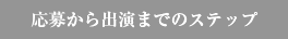 応募から出演までのステップ